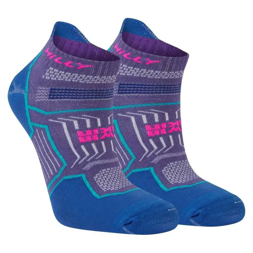 Twin Skin Short Socks Grape / Blue EU 43-46 Men,Women - Hilly Socks - FashionsVida