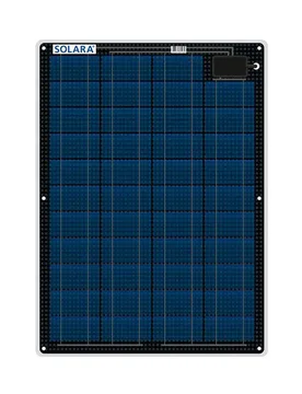 M-series 41w 12v Solar Panel Black / Blue 40 x 481 x 654 mm unisex - Solara - FashionsVida