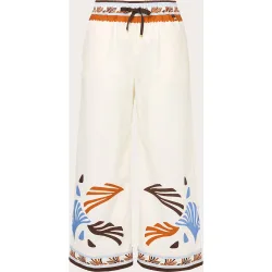 Pantalón recto de algodón