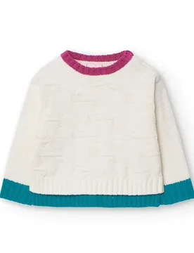 Boboli Pull Knitwear Off White 6 Années Fille