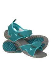 Andros' Womens Sandals Touch Strap Fastening Everyday Shoes Teal - Size Uk 8
