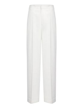 Pantaloni donna - pantalone wide leg chino - bianco