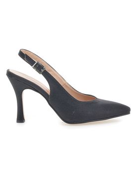 Décolleté Slingback Nere Con Glitter 487 39