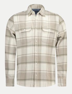 Flanell-Overshirt Kariert Beige XL