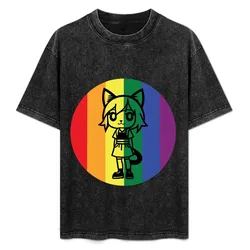 Cat furry T-Shirt Casual Graphic Print Tee