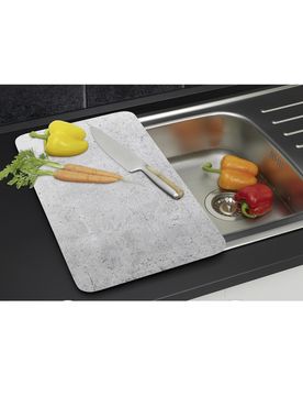 Glasabdeckplatten Universal Beton, 2er-Set, für alle Herdarten