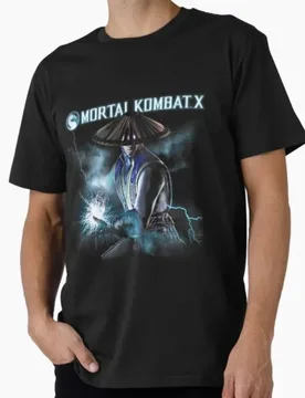 Vintage 90's Mortal Kombat X Raiden Lightning Gift tee for gamer 100% cotton printed Short Sleeve Graphic T-Shirt All size tops - Aliexpress - FashionsVida