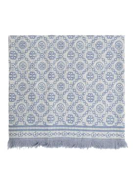 Sciarpa floreale con monogramma T