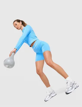 Womens Pantaloncino Training Pro Seamless 5 - Blu, blu blu Donna taglia S - Nike - FashionsVida