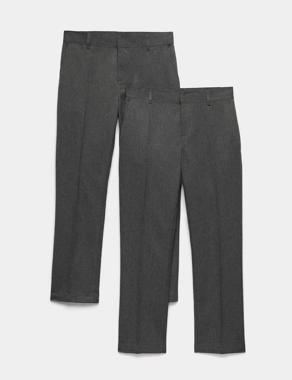 Pack Boys' Regular Leg School Trousers (2-18 Yrs) Grey male - M&S - FashionsVida