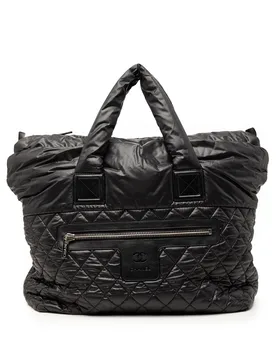 Large Quilted Nylon Reversible Coco Cocoon Tote - Chanel - FashionsVida