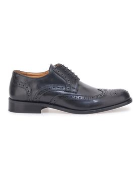 Scarpe Stringate Vera Pelle Nera 610 40