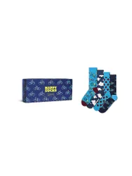 Set de calcetines para hombre BIKE SOCKS, paquete de 4, talla 41-46, azul azul