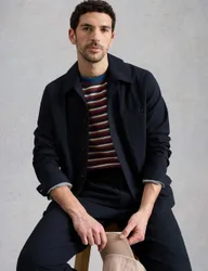Falmouth Pure Cotton Seersucker Jacket Navy male