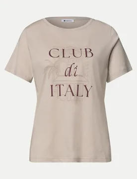 T-Shirt Club di Italy Beige 42 - Street One - FashionsVida