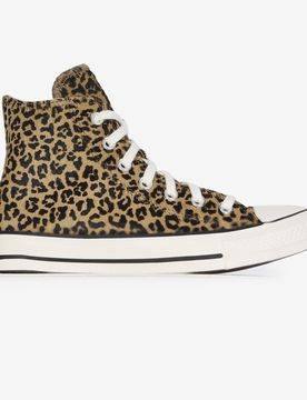 Ctas Hi Pony Hair Leopard marron/noir 36