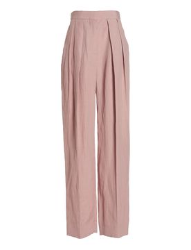 Pantalone con pieghe frontali in viscosa