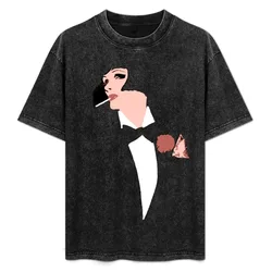Rene Gruau Tuxedo T-Shirt Basic Solid Tee for Daily Use