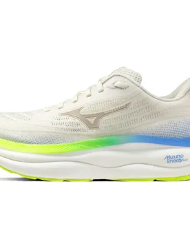 Wave Sky 9 Running Shoes Snow White / Silver Birch / Ultramarine UK 4 Women - Mizuno - FashionsVida