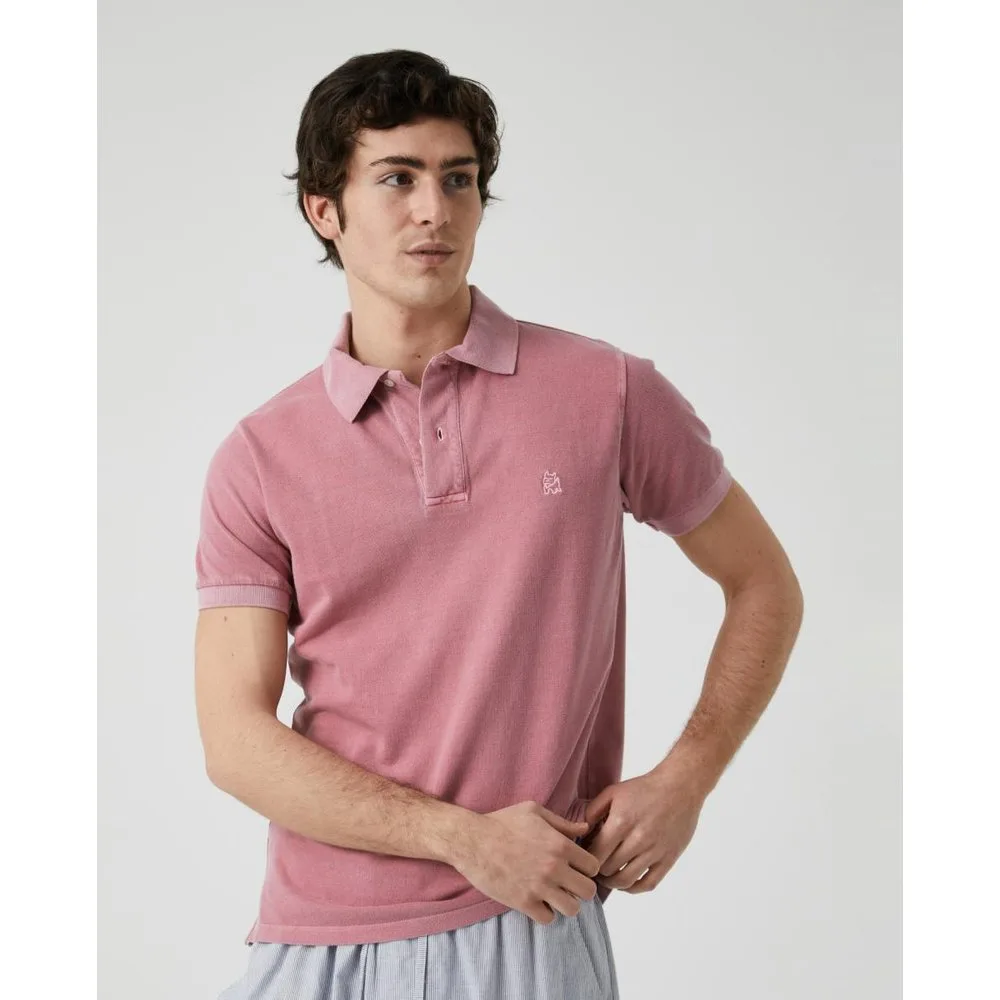 Polo liso lavado de hombre - Kiff-Kiff - FashionsVida