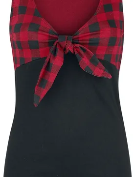 Rock Top - She's Deadly - S bis 5XL - für Damen - Größe M - schwarz/rot - Frauen - female - Rock Rebel by EMP - FashionsVida