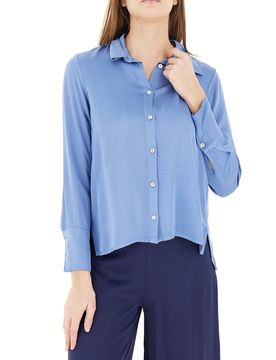 Camicia in viscosa BLU CHIARO L