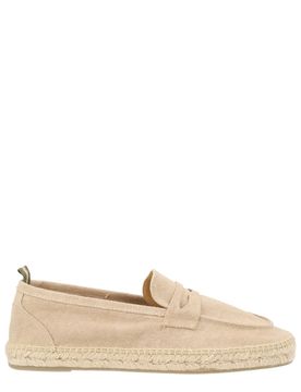 Organic Cotton and Leather Slip-On Flats