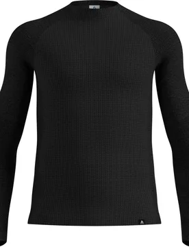 Première couche technique en laine de mérinos - BL Top Crew Neck LS Seamless Performance M Black en Laine - Taille XL - Noir - Odlo - FashionsVida