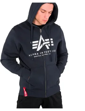 Industries Sweat à Capuche Basic Zip Rep.Blue 3XL