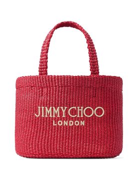 Raffia Embroidered Mini Tote Bag