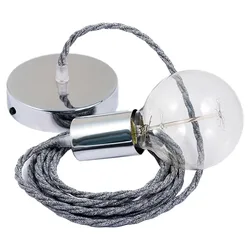 Cables Suspension Luminaire Tn02 2 M Grey / Chrome Plated One Size