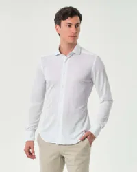Camicia bianca in tessuto tecnico stretch