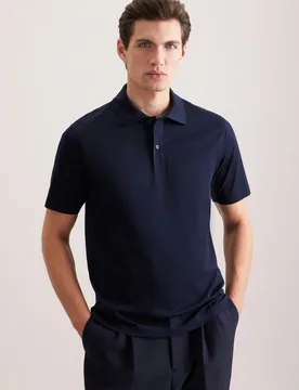 Regular Polo Uni Blau XXL - Seidensticker - FashionsVida
