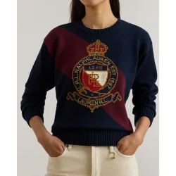 Jersey de mujer de algodón con escudo