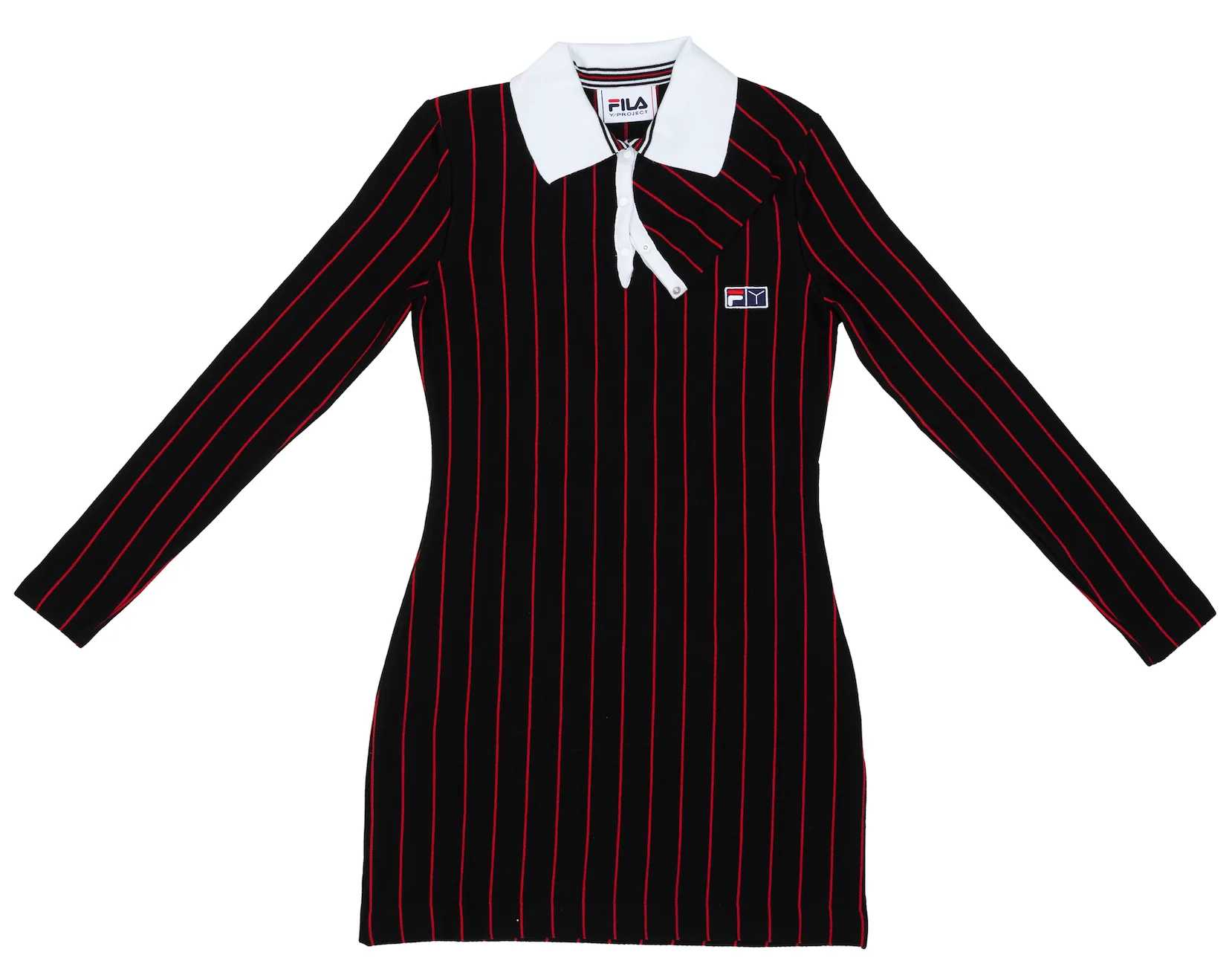 Y/PROJECT x Striped Polo Dress - XS - FILA - FashionsVida