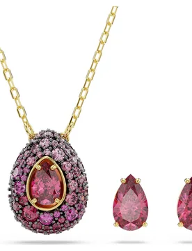 Set Sublima, Set (2), Taglio Pear, Rosso, Finitura oro 18K OS - Swarovski - FashionsVida