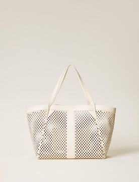 Twinset Cabas en cuir ajouré