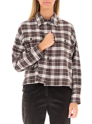 Camicia misto lana MARRONE 46