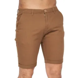Mens Sinwood Chino Shorts (Cinnamon) - Navy/red - Size 34 Regular