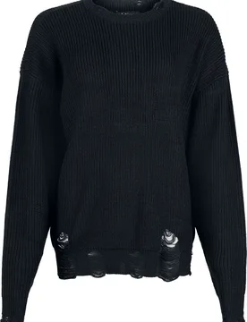 Gothic Strickpullover - Floating in the Darkness - S bis XXL - für Damen - Größe L - schwarz - Frauen - female - Gothicana by EMP - FashionsVida