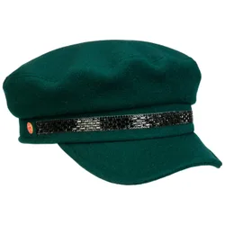 Kendy Women´s Newsboy Cap by - dark green - Damen - Size: S (55-56 cm)