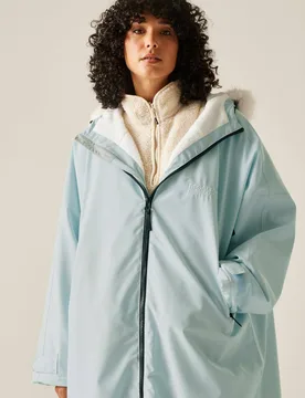 Unisex Waterproof Hooded Changing Robe in Light Blue Size: XL/Small - Light Blue - Size: XS/S - Regatta - FashionsVida