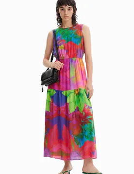 Robe longue découpes fleurs MATERIAL FINISHES XS female - Desigual - FashionsVida