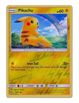 Pokemon Shining Legends 28/73 Pikachu (Reverse Holo) - Pokémon - FashionsVida