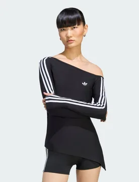TOP ASIMMETRICO MONOSPALLA XS Black - Adidas - FashionsVida