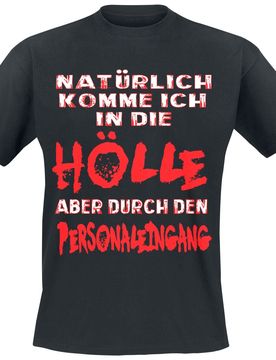 T-Shirt - Hölle - M bis L - für Männer - Größe M - schwarz - Männer - male
