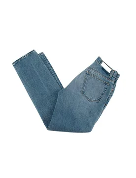 Raw hem blue jeans - RE/DONE - FashionsVida
