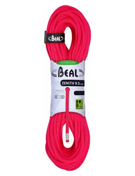 Corde d'escalade - Zenith 9.5mm Solid Pink - Taille 80 m - Rose - Beal - FashionsVida