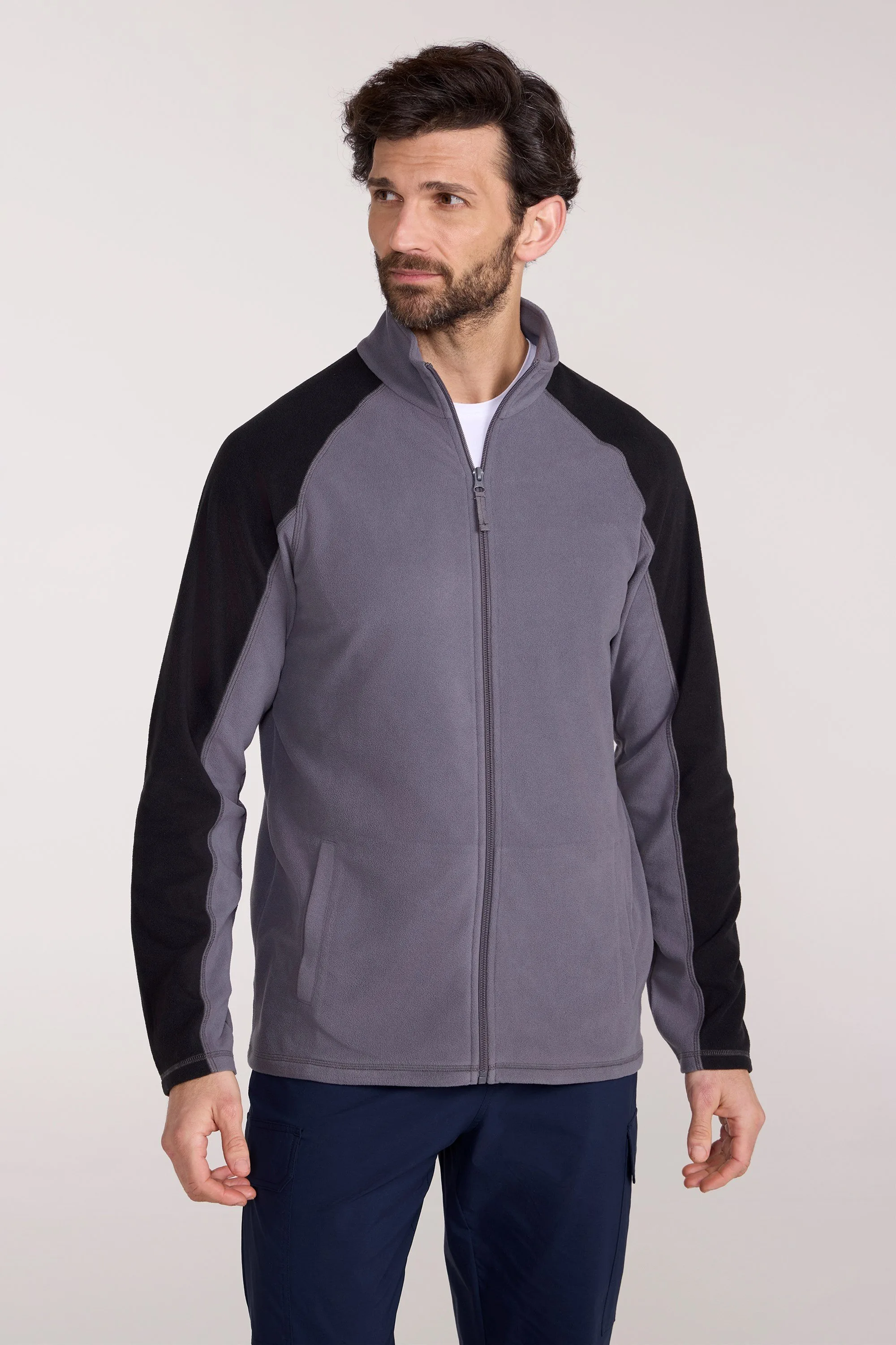 Ashbourne Mens Full Zip Fleece - Grey - Mountain Warehouse - FashionsVida