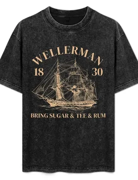 Wellerman Sea Shanty - Sugar & Tee & rum T-Shirt Basic Crew Neck Short Sleeve Top - Aliexpress - FashionsVida